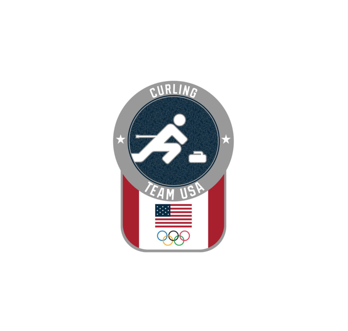 USOPC Team USA Pictogram Curling Pin