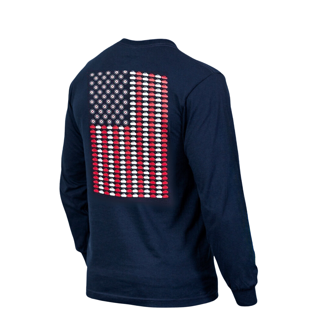 Stars, Stripes & Stones: American Flag Curling Unisex Long Sleeve