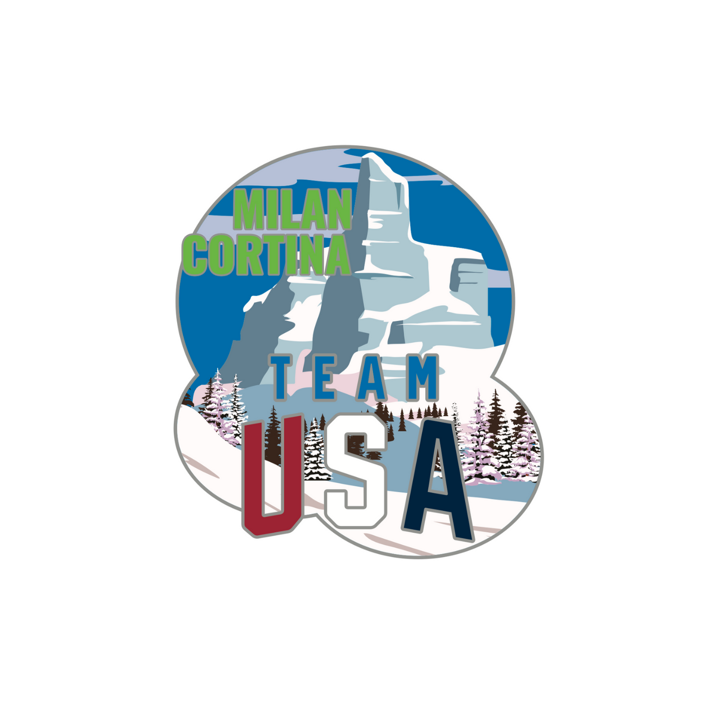 Team USA Milan Cortina Snow Mountains Pin