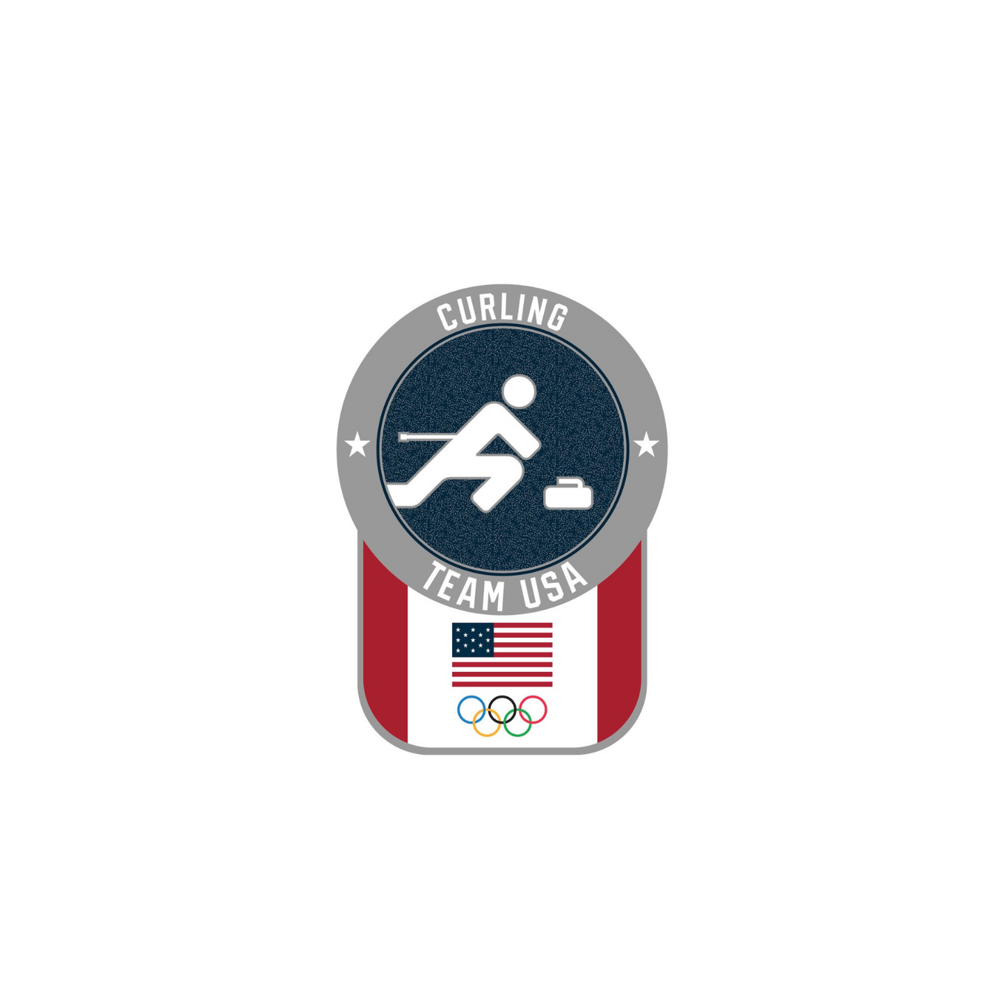 USOPC Team USA Pictogram Curling Pin