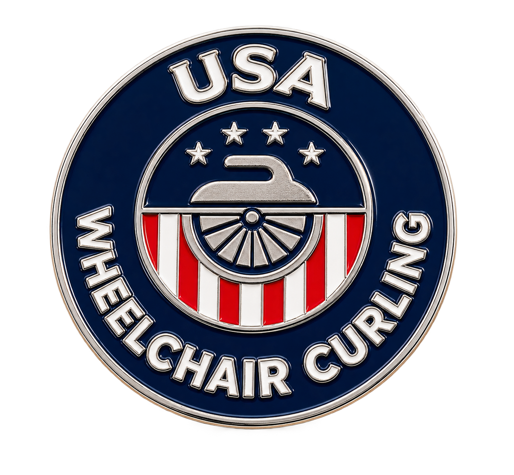 USA Curling Wheelchair Pin