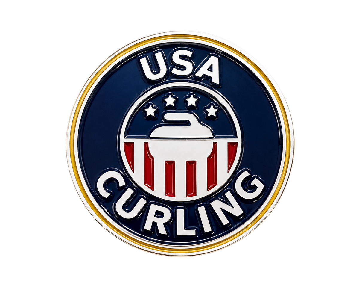 USA Curling Pin
